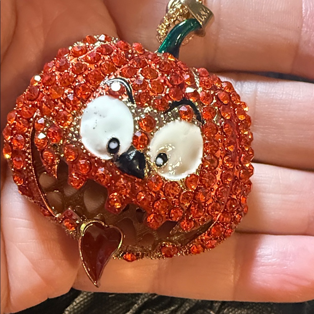 Sparkling Orange Pumpkin necklace